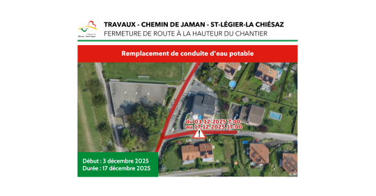 Travaux - Chemin de Jaman - St-Légier-La Chiésaz