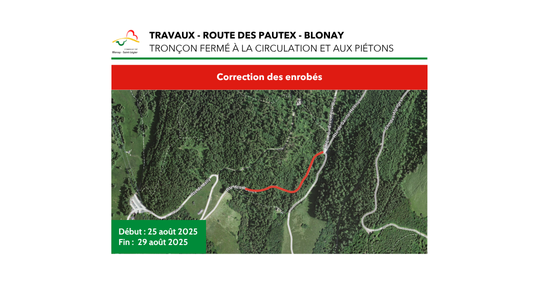 Travaux - avis - informations - route des Pautex