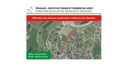 Travaux - avis - informations - Tirage - Lussy, St-Légier-La Chiésaz
