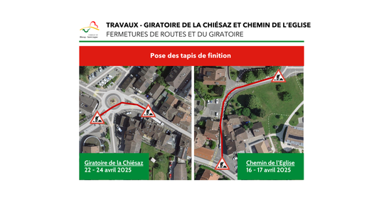 Travaux - Giratoire de la Chiésaz et chemin de l’Eglise