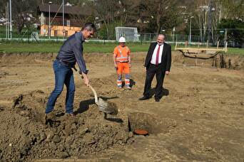 Première pierre du Skatepark de Blonay