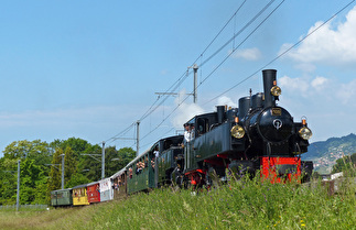 Train à vapeur au Château d'Hauteville