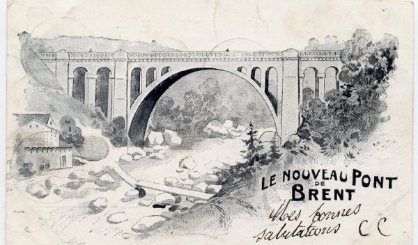 Gravure Pont de Brent