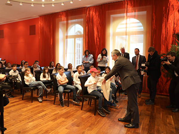 Une classe de Blonay - Saint-Légier reçue au Palais fédéral par M. Ignazo Cassis, Président de la Confédération