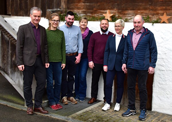 v.l.n.r   Thomas Klossner, Gabi Cebulla, Thomas Bühlmann, Eva Schäfer, Marco Meister, Erika Giovanelli Rolli, Hanspeter Iseli