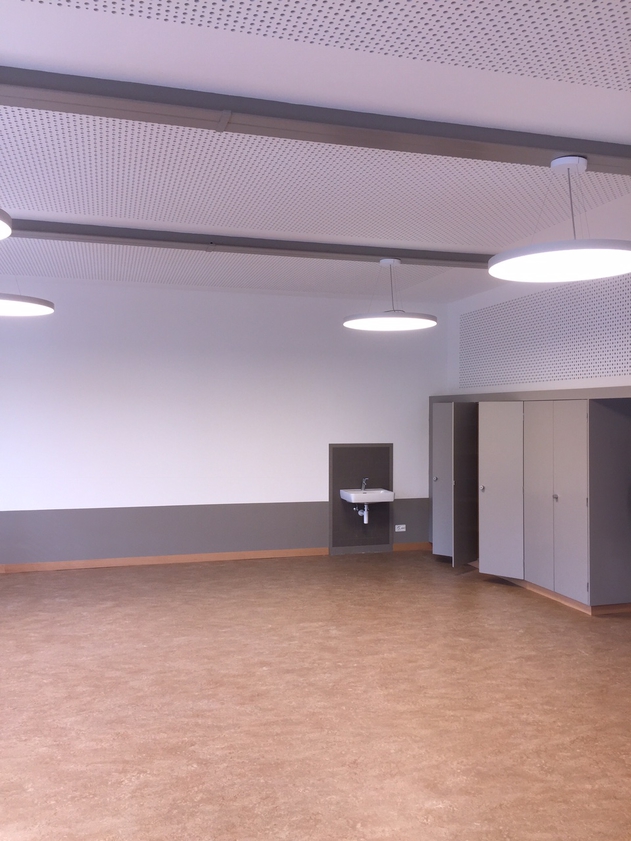 Der Proberaum welcher unter anderem vom Musikverein und Männerchor genutzt wird, ist fertig.