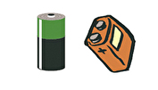Grafik zwei Batterien