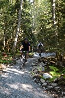 Action auf dem Mountainbike-Trail Gadmen
