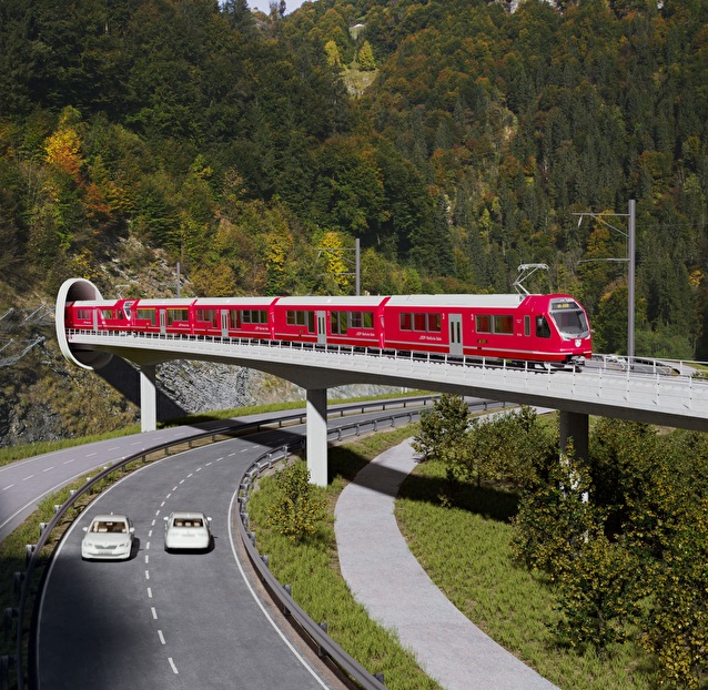Visualisierung Ausbau Fideris - Dalvazza.