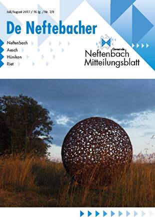 Tittelblatt Mitteilungsblatt De Neftebacher Juli/August-Ausgabe 2017