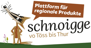 Schnuppernder Fuchs riecht regionale Produkte