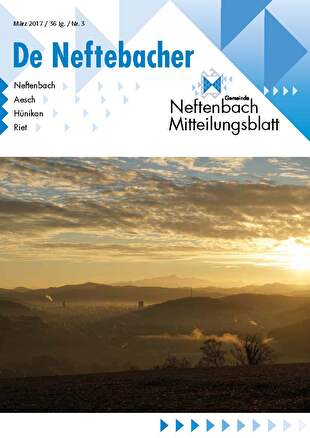 Titelbild März Ausgabe Mitteilungsblatt Sonnenuntergang