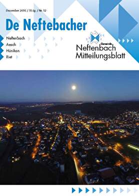 Titelbild des Mitteilungsblattes De Neftebacher Dezember 2016