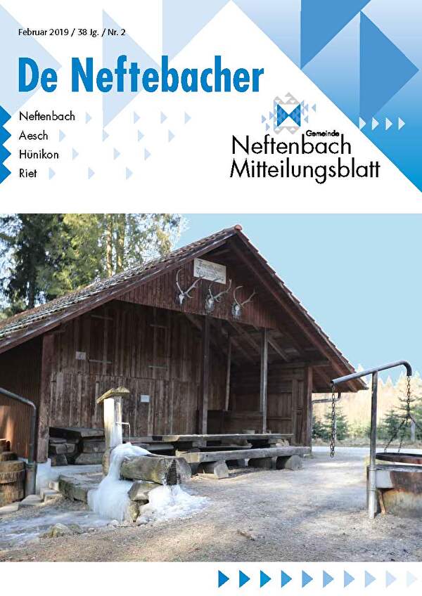 Tittelblatt Mitteilungsblatt De Neftebacher Teggenberghütte Neftenbach