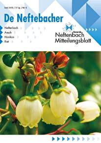 Mitteilungsblatt Juni 2018 mit blühenden Heidelbeeren