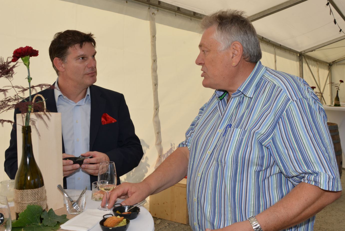 Die Verantwortlichen für die Sanierung Rubbi Michel und Kuonen Urs