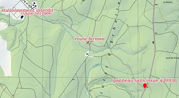 fermeture chemin des Pierres