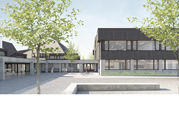 Modelbild neues Schulhaus Buchen
