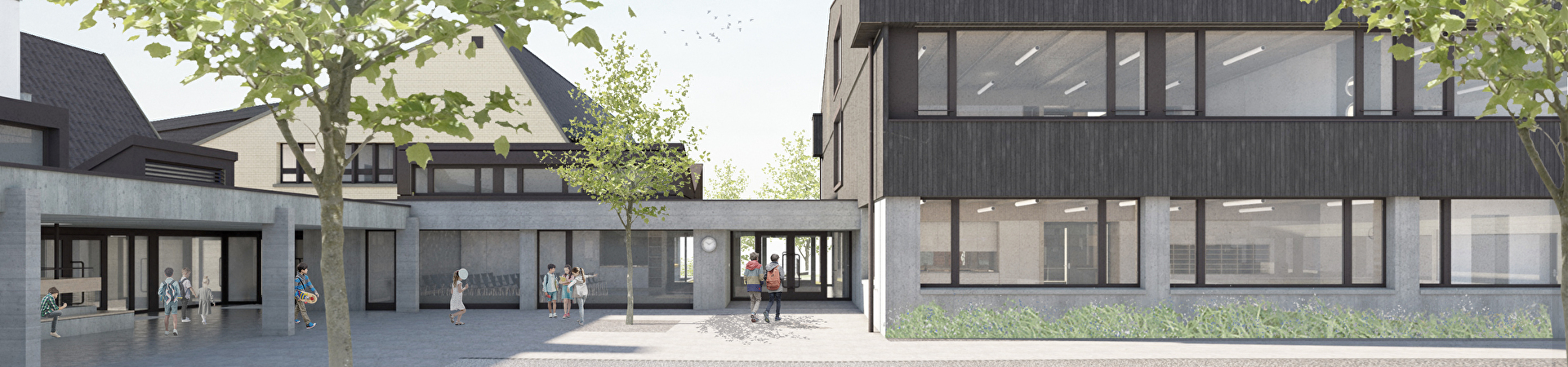 Modelbild neues Schulhaus Buchen