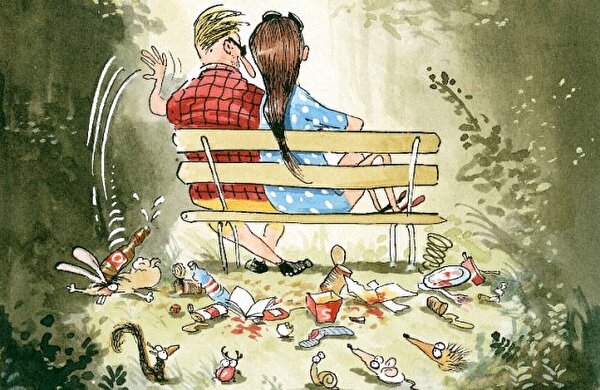 Cartoon Wald-Knigge