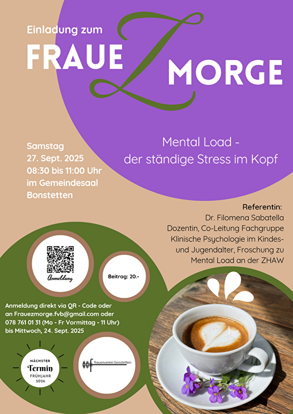 Flyer FrauenZmorge vom 27.09.2025