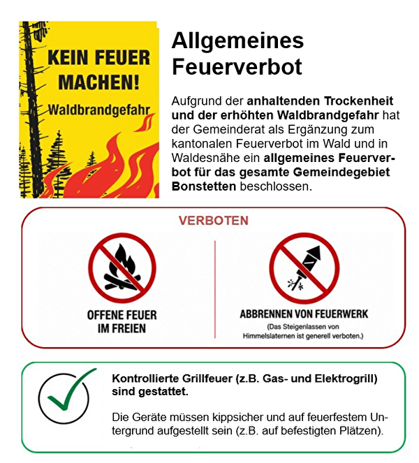 Allgemeines Feuerverbot
