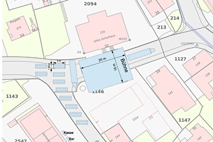 Plan Festgelände Freilichttheater in Bonstetten