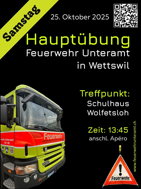Flyer Hauptübung Feuerwehr Unteramt