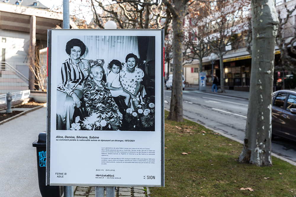 Sabine Zaalene
Alice, Denise, Silviane, Sabine, ou comment perdre la nationalité suisse en épousant un étranger, 2021, photographie