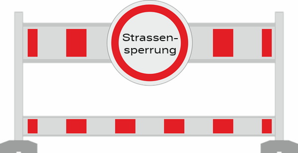 Strassensperrung Dulliken