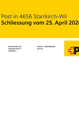 Schliessung Postagentur