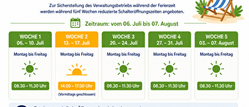 Sommeröffnungszeiten