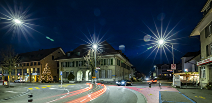 Dorfmitte an Weihnachten