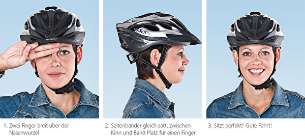 Anleitung zum Velohelm tragen