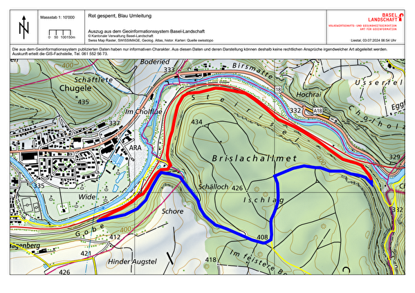 Umleitung Wanderweg