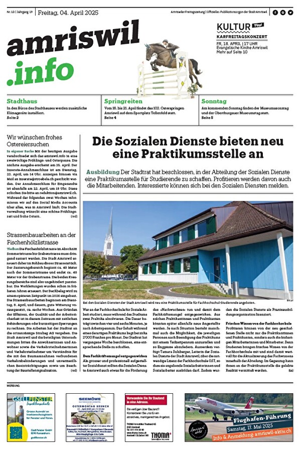 Titelseite amriswil.info