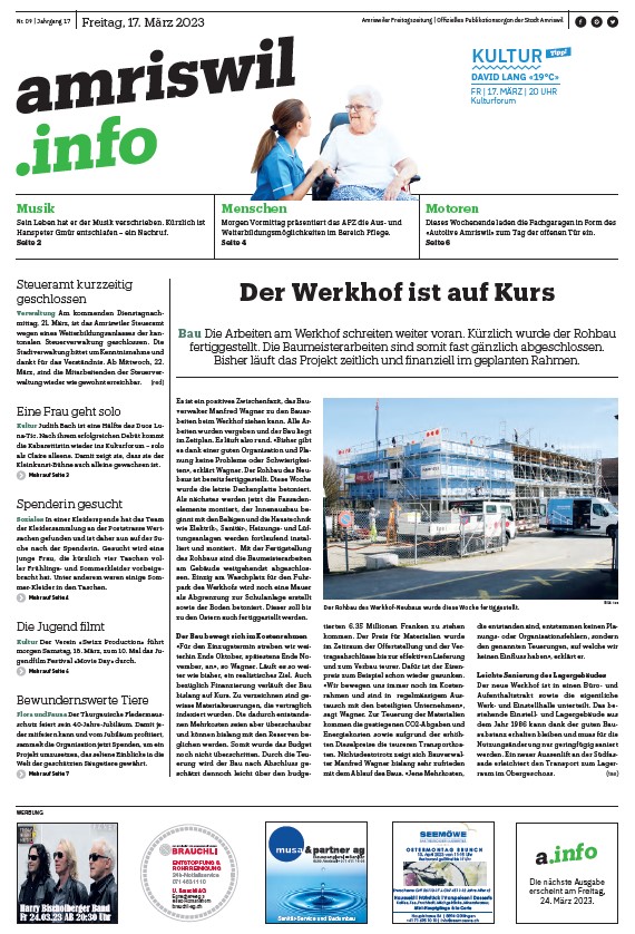 Titelseite amriswil.info