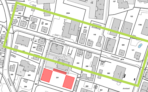 In diesem grün markierten Abschnitt wird die Freiestrasse ab kommendem Montag saniert.
