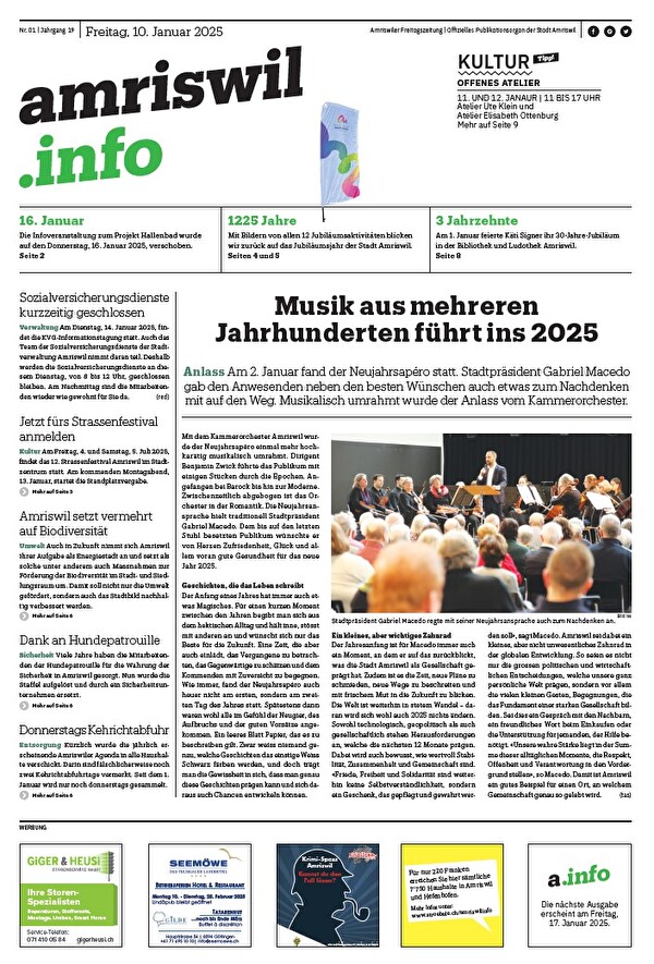Titelseite amriswil.info