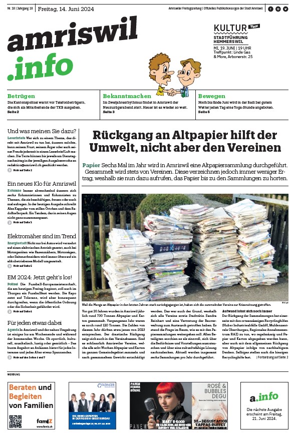 Titelseite amriswil.info
