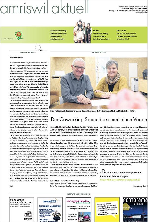 Amriswil Aktuell vom 13. Dezember 2019