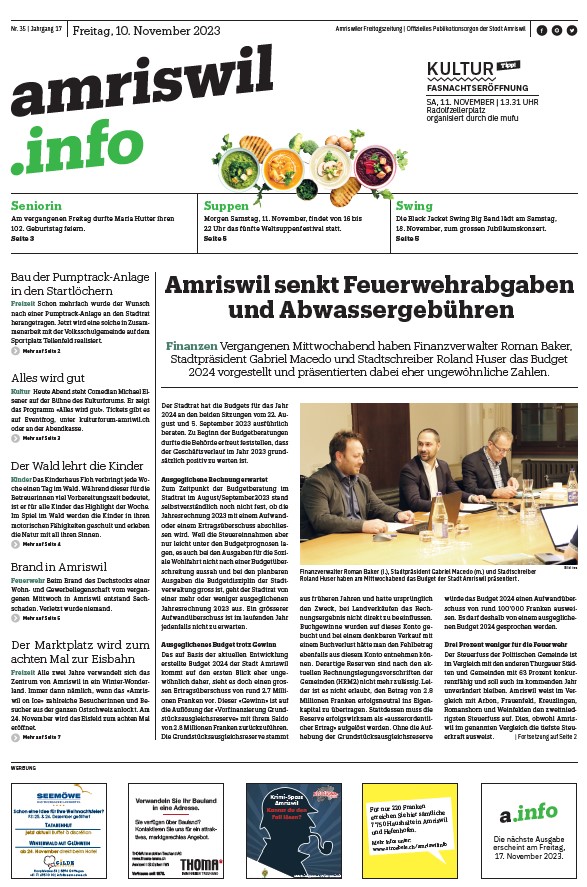 Stadt Amriswil amriswil.info vom 10. November 2023