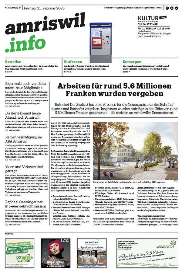 Titelseite amriswil.info