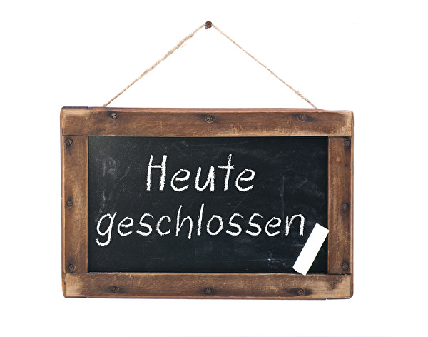 Schild geschlossen