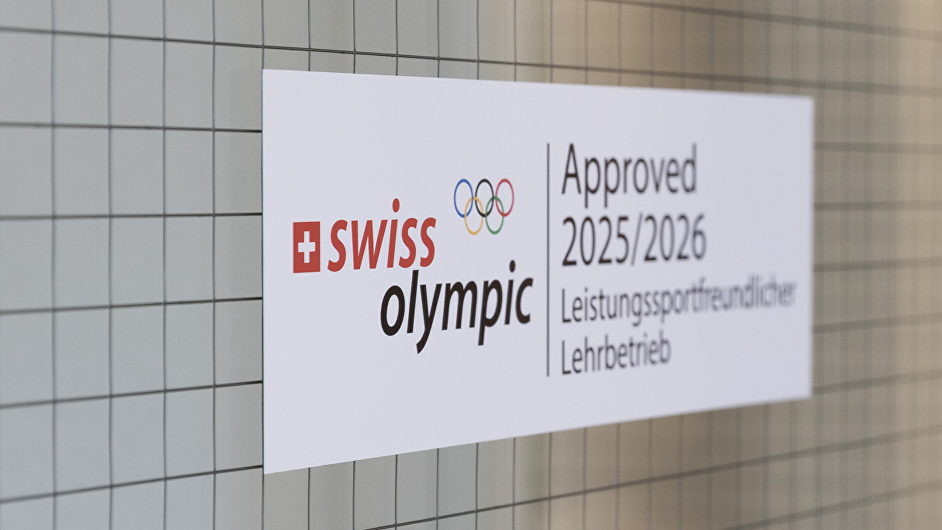 Kleber Swiss Olympic approved 2025/2026  Leistungsfreundlicher Lehrbetrieb