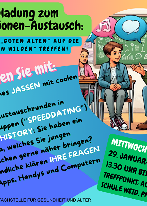 Flyer Generationen-Austausch