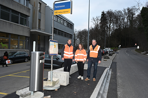 Neue Bushaltestelle an der Talstrasse