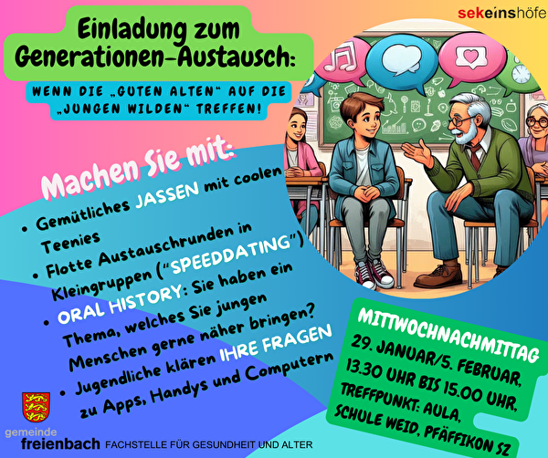 Flyer Generationen-Austausch