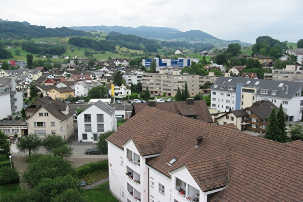 Dorf mit Häusern