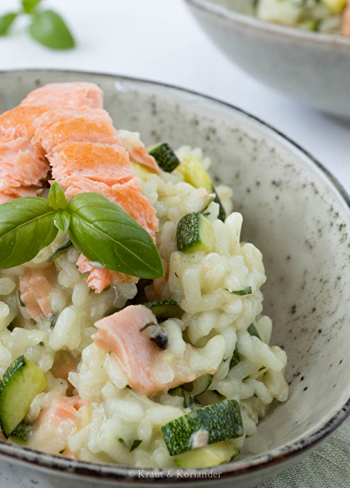 Lachsfilet mit Risotto